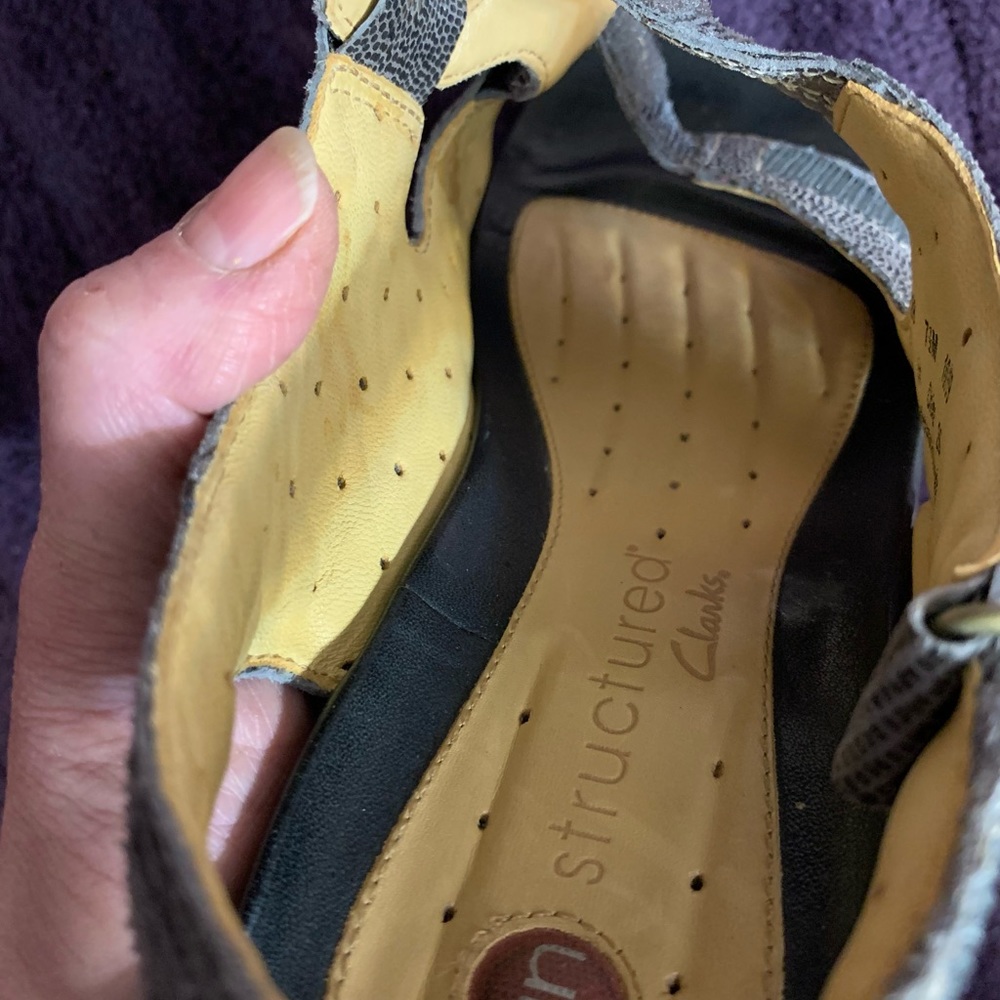CLARK'S LEATHER Comfort Sandals - Picture 7 of 13